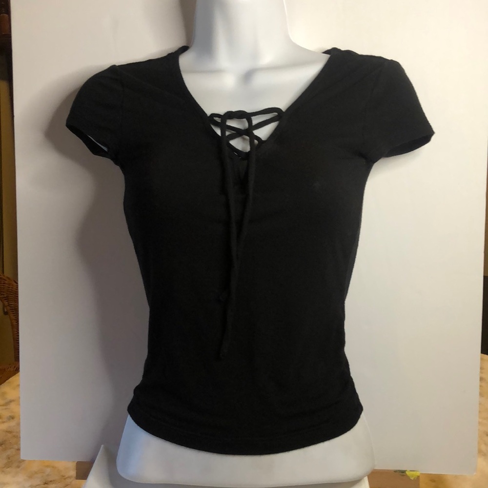 garage short sleeve crop top. Lace up front. Super soft. Great condition. Cute!
